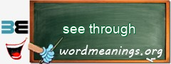 WordMeaning blackboard for see through